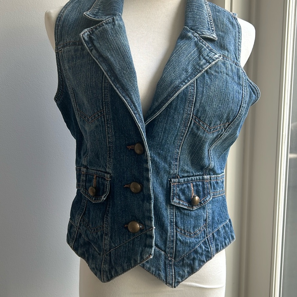 Vintage faded glory women’s size 12 denim 90s Jean vest